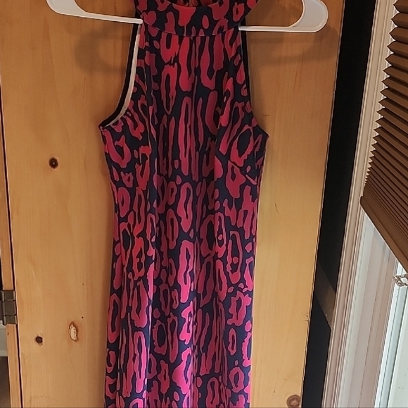 Trina Turk Vibrant Pink and Blue Patterned Dress - Picture 2 of 3